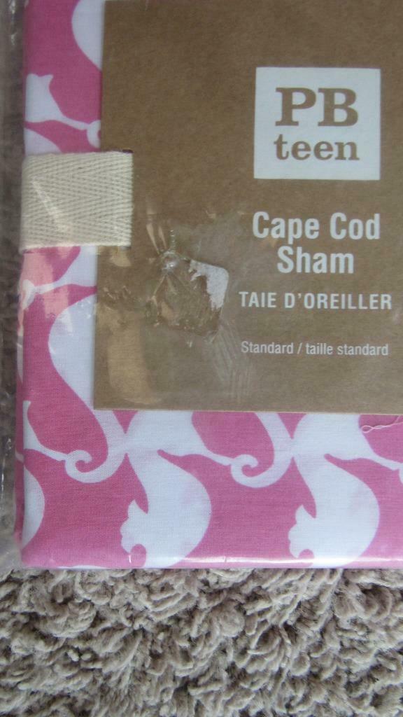 NEW Pottery Barn Teen Cape Code Seahorse Standard Pillow Sham NWT PB PBT Girls - Fresh Stock Dated January 2026
