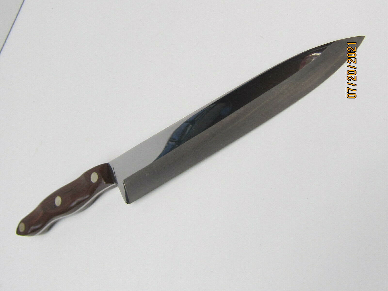 CUTCO NO. 25 CHEF'S KNIFE, EXCELLENT CONDITION, BROWN HANDLE - Fresh Stock Dated December 2025