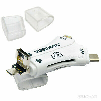 USB Flash Drive TF SD Card Reader for IOS iPhone Macbook iPad Type-C OTG Android - Fresh Stock Dated February 2026