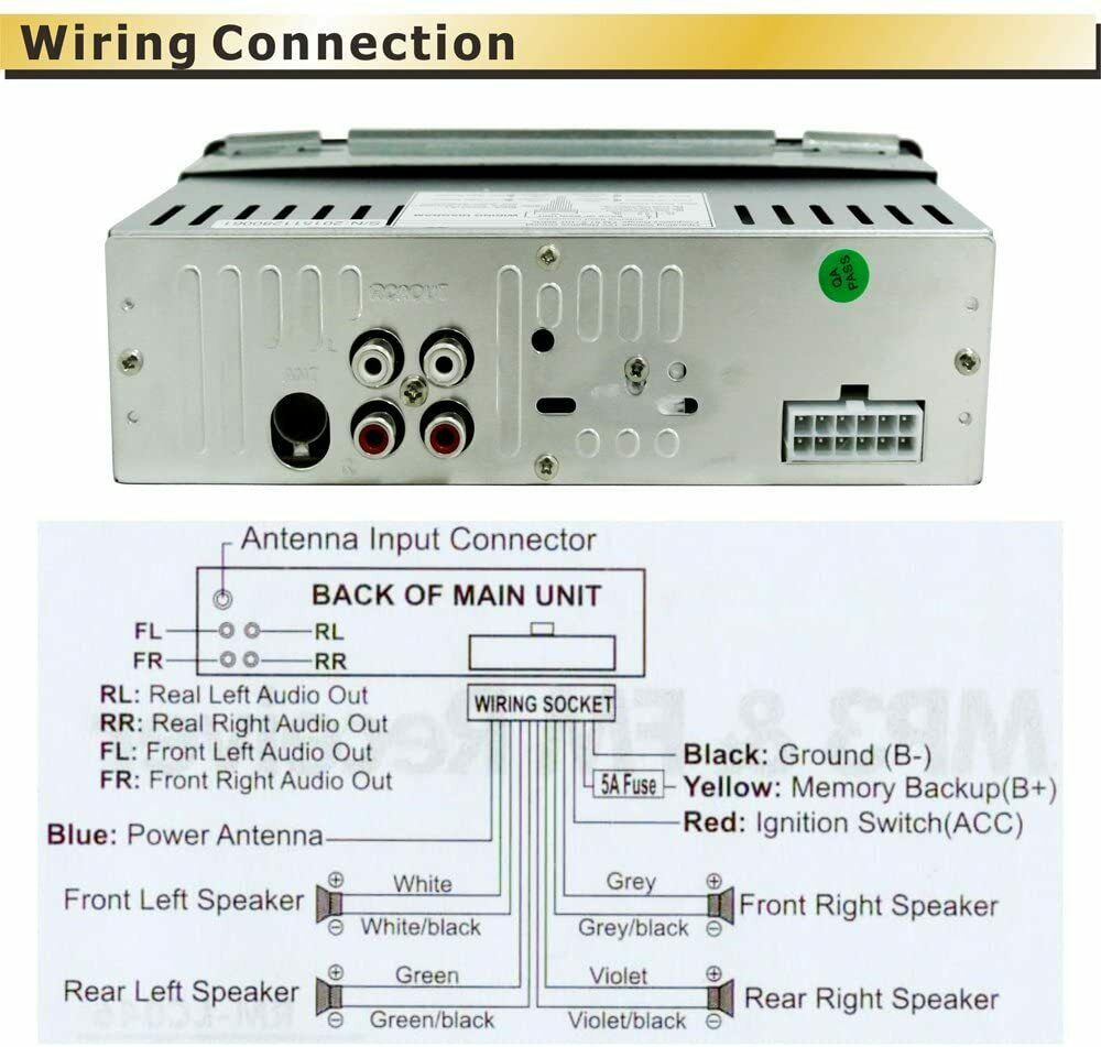 JSD-520 CAR FM/USB/SD/MP3 Player Receiver w Bluetooth 60Wx4 Output - Fresh Stock Dated December 2025