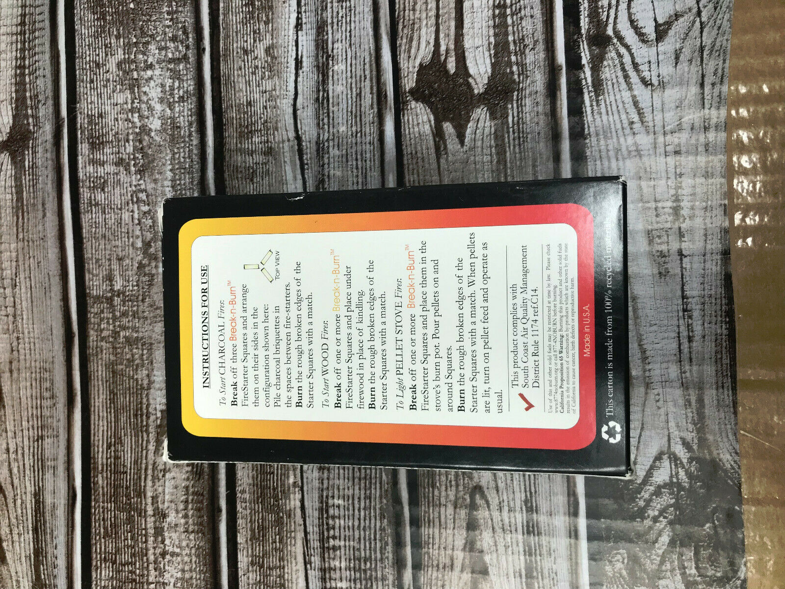 AW Perkins Break-n-Burn Fire Starter Squares - 24 Squares Per Box New Ships Free - Fresh Stock Dated December 2025