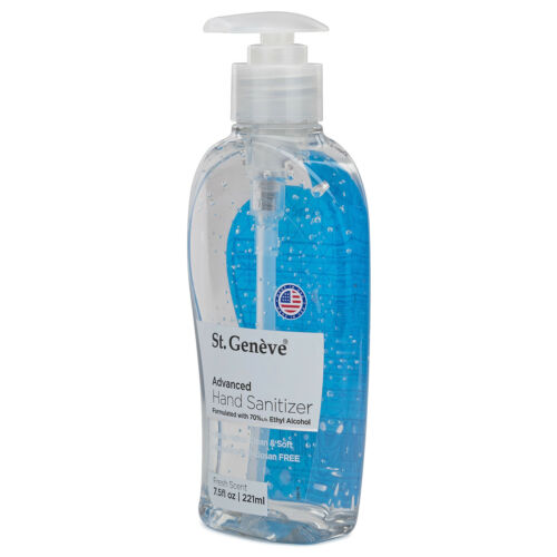 St. Geneve Advanced Hand Sanitizer 70% Alcohol Gel 7.5oz 12 Pack - Fresh Stock Dated February 2026