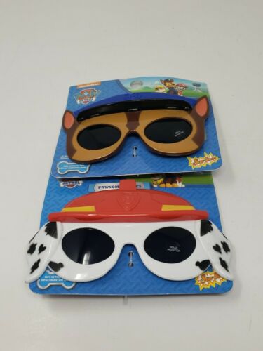 Paw Patrol Chase & Marshall Sun-Staches Costume Party Sunglasses Shades 2 pack - Fresh Stock Dated February 2026