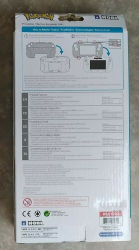 Nintendo Wii U Pokemon HORI POKEBALL GAMEPAD PROTECTOR SHELL COVER PLASTIC CASE - Fresh Stock Dated December 2025