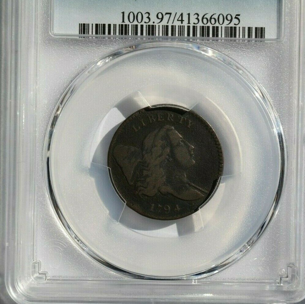 1794 1/2C, Liberty Cap Right, PCGS Graded Genuine Corrosion Removed-VF Details - Fresh Stock Dated December 2025