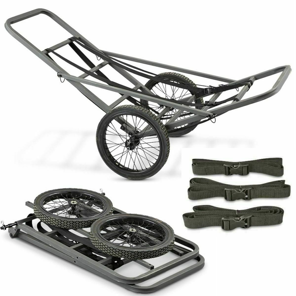 DEER CART PORTABLE Game Hauler Utility Gear Dolly Hunting Equipment Wheel Straps - Fresh Stock Dated February 2026