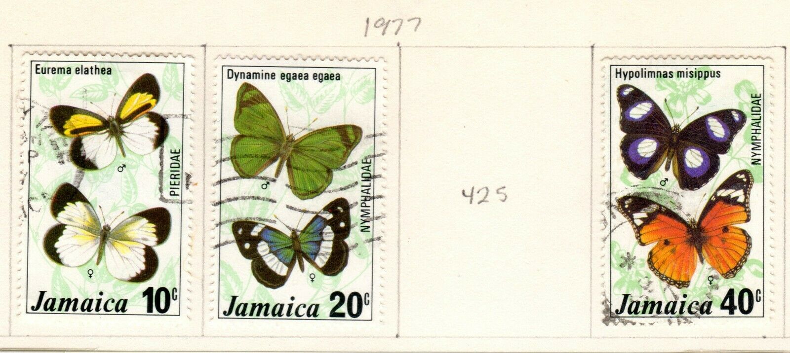 Jamaica Scott 423//433 Mostly Used on 2 Album Pages Issued 1977-1978 - Fresh Stock Dated December 2025