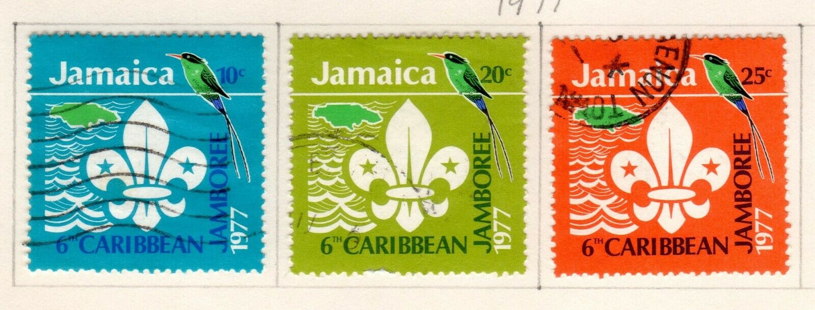Jamaica Scott 423//433 Mostly Used on 2 Album Pages Issued 1977-1978 - Fresh Stock Dated December 2025