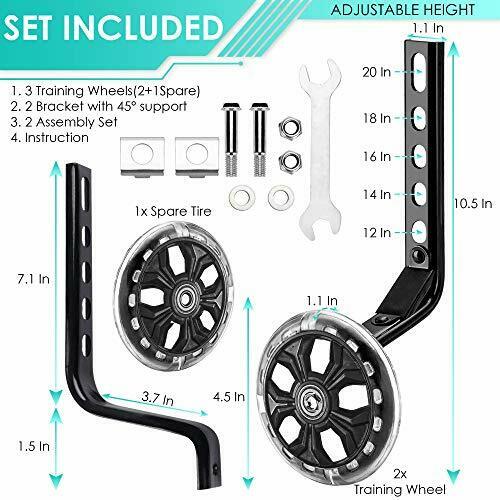 INTRAGYM Training Wheels with Spare for 12 14 16 18 20 Inch Kids Bike Heavy-D... - Fresh Stock Dated February 2026
