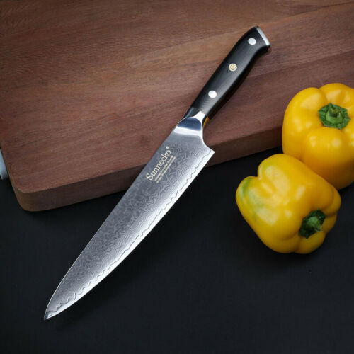 Chef Knife Pro Kitchen Knife 8 Inch Chef's Knives VG10 Damascus Steel G10 Handle - Fresh Stock Dated December 2025
