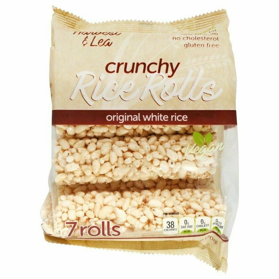 Lot of 4-Crunchy Rice Rolls by Harvest & Lea. Vegan All Natural. EXP. 4/4/2022 - Fresh Stock Dated December 2025