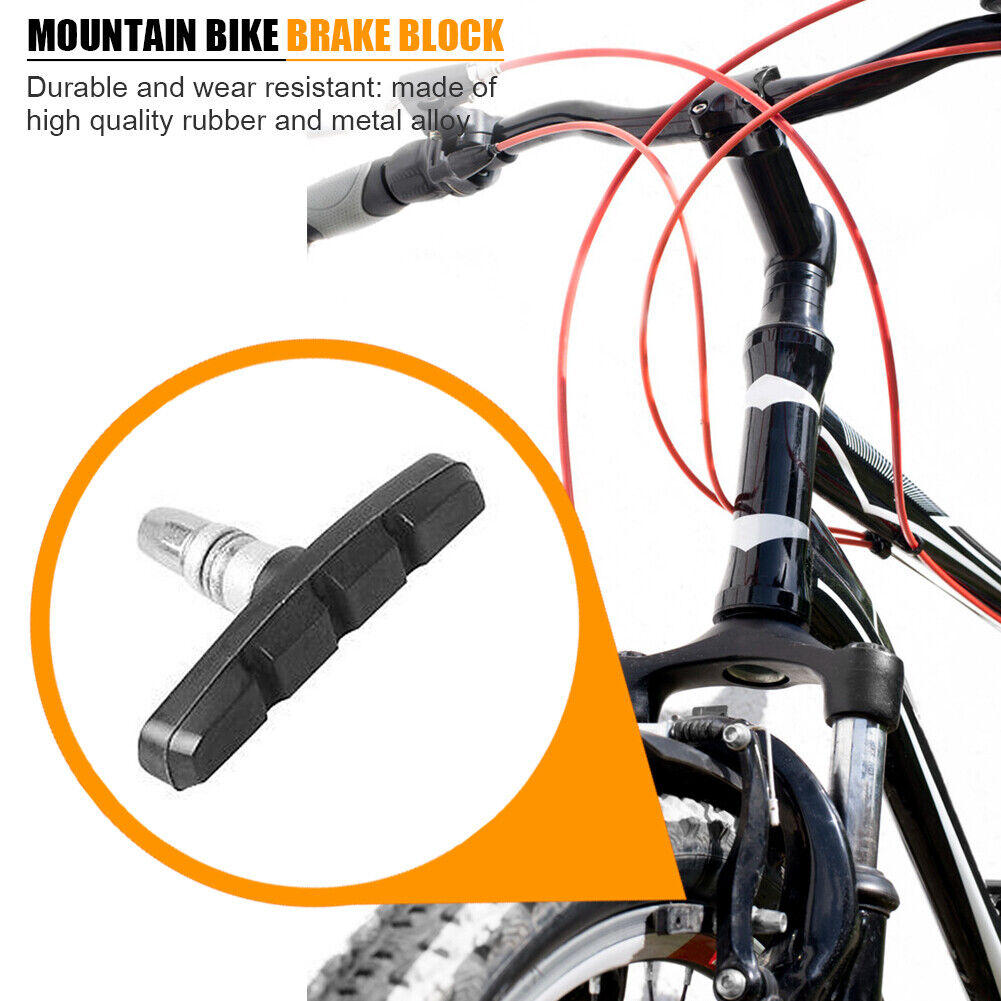 MTB Mountain Road Bike Brake Block Rubber Bicycle Cycling V-brake Shoes Pad US - Fresh Stock Dated December 2025