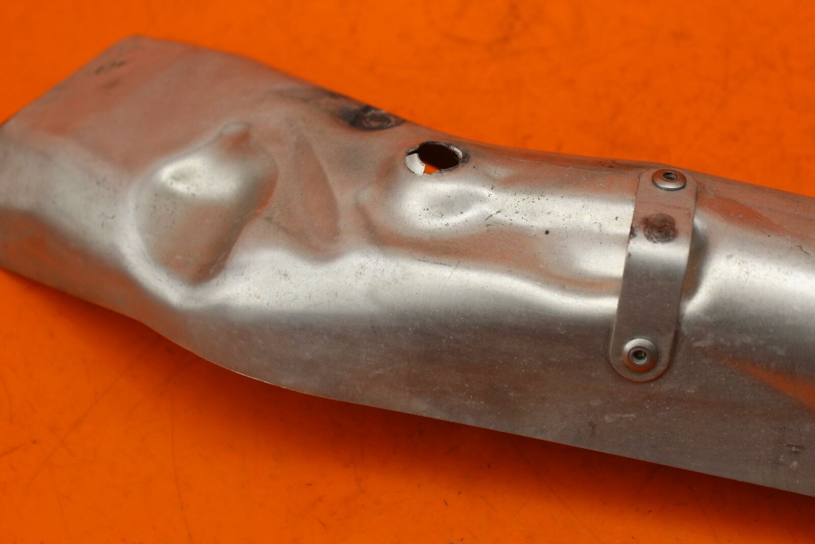 06-07 HONDA CBR 1000RR OEM REAR BACK MUFFLER EXHAUST PIPE COVER HEAT SHIELD - Fresh Stock Dated February 2026