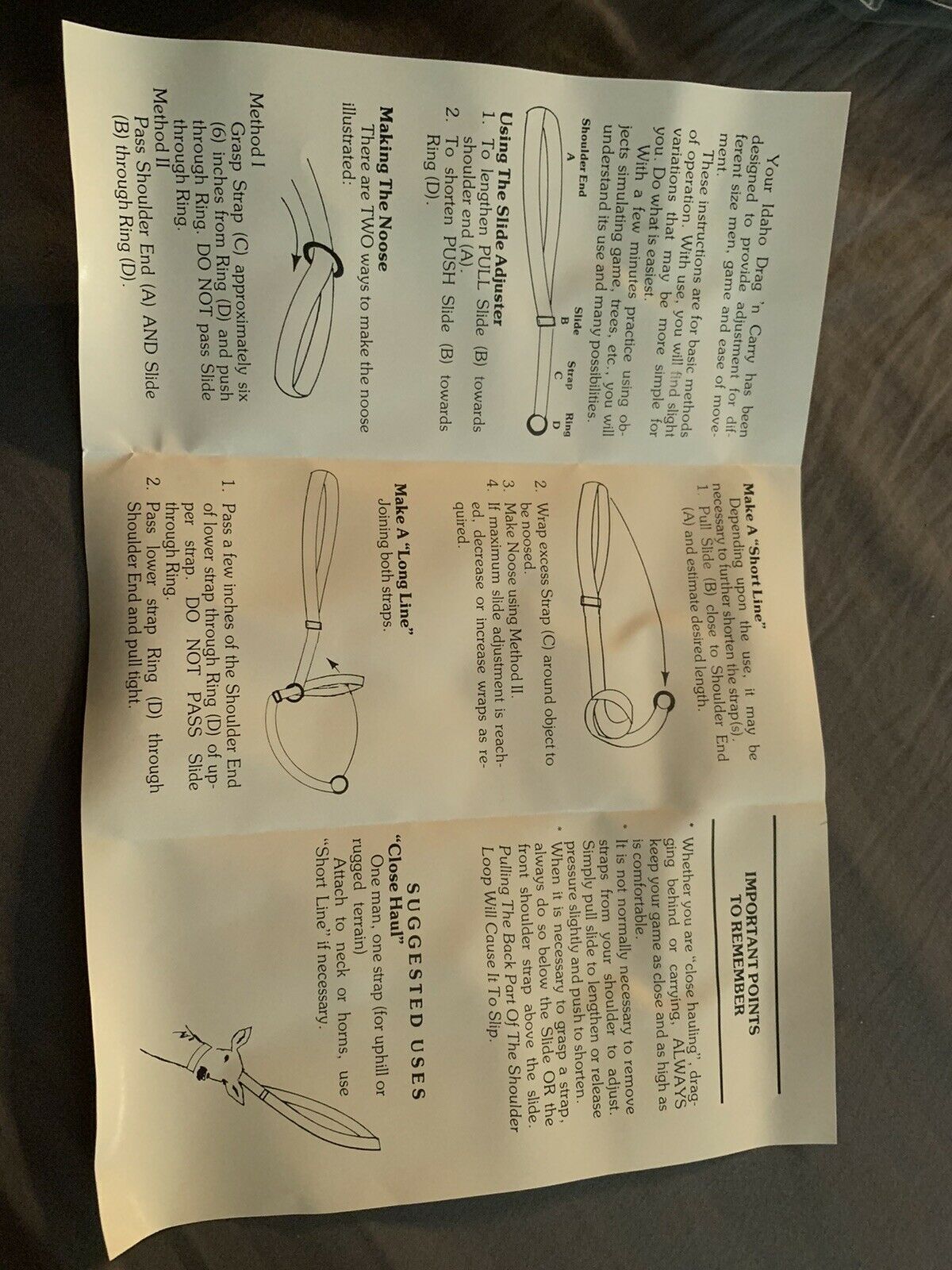 Idaho Drag 'N Carry Harness System 2 Pack Made In USA Hunting Tool Accessories - Fresh Stock Dated February 2026