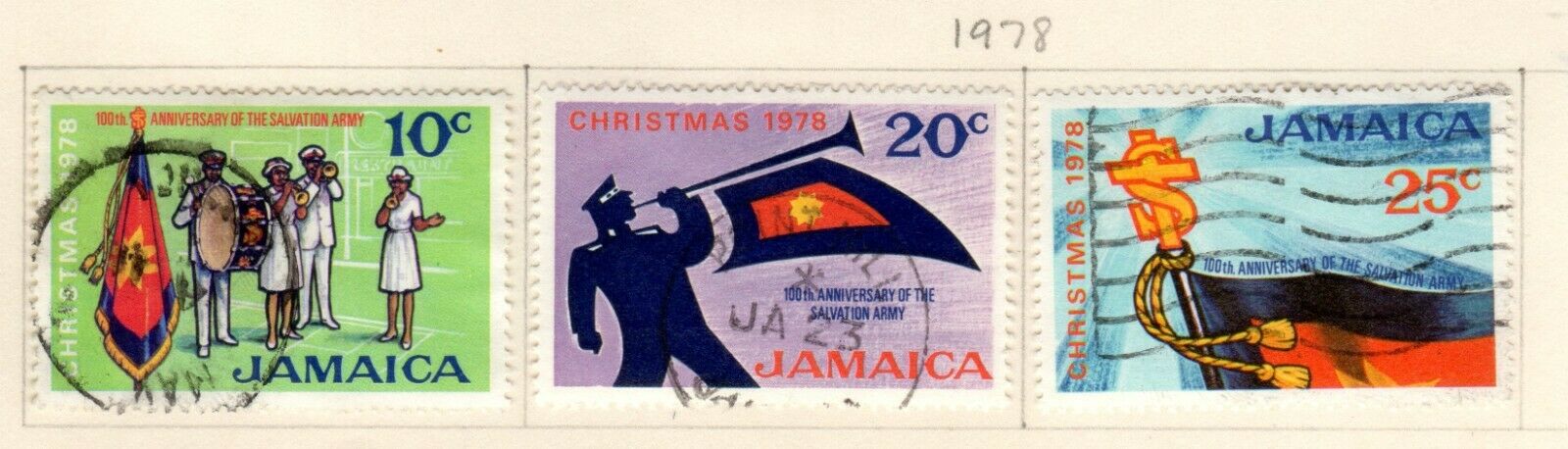 Jamaica Scott 423//433 Mostly Used on 2 Album Pages Issued 1977-1978 - Fresh Stock Dated December 2025