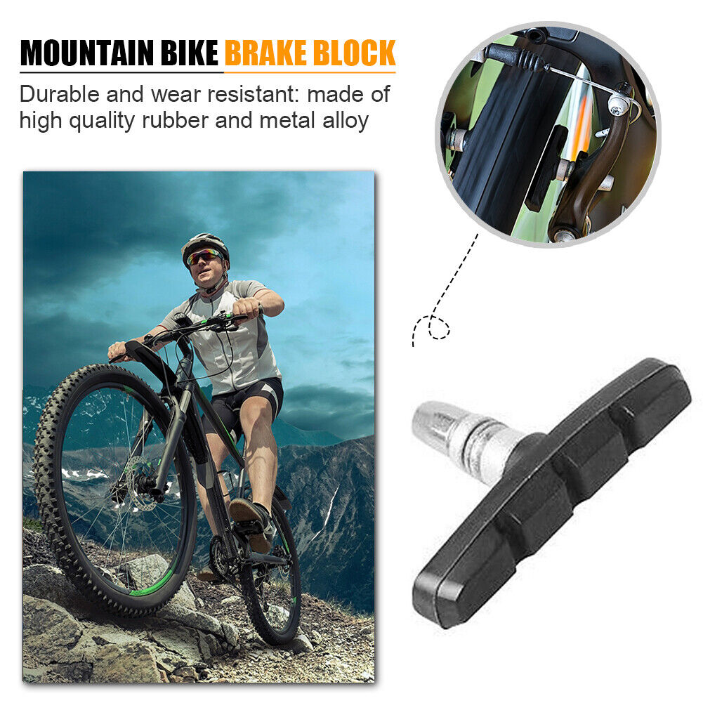 MTB Mountain Road Bike Brake Block Rubber Bicycle Cycling V-brake Shoes Pad US - Fresh Stock Dated December 2025