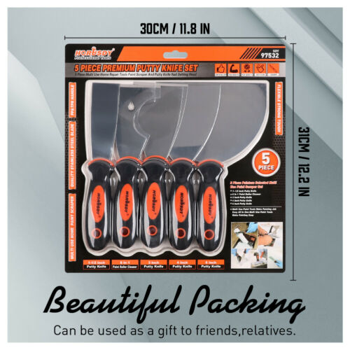 5 Pcs Putty Knife Set Drywall Knife Painter Stainless steel 1.5