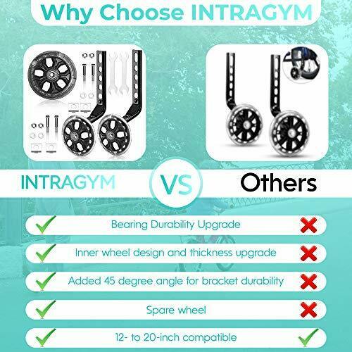 INTRAGYM Training Wheels with Spare for 12 14 16 18 20 Inch Kids Bike Heavy-D... - Fresh Stock Dated February 2026