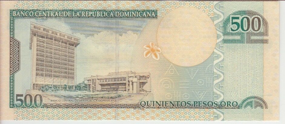 Dominican Republic Banknote P. 179a 500 Pesos Oro  2006 Prefix EZ , UNC - Fresh Stock Dated December 2025