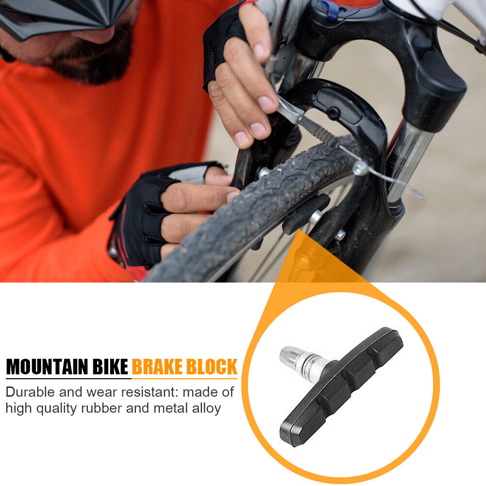 MTB Mountain Road Bike Brake Block Rubber Bicycle Cycling V-brake Shoes Pad US - Fresh Stock Dated December 2025