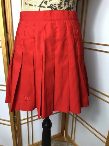 Vintage Wilson Red pleated polyester Tennis Skirt Size 8 - Fresh Stock Dated February 2026