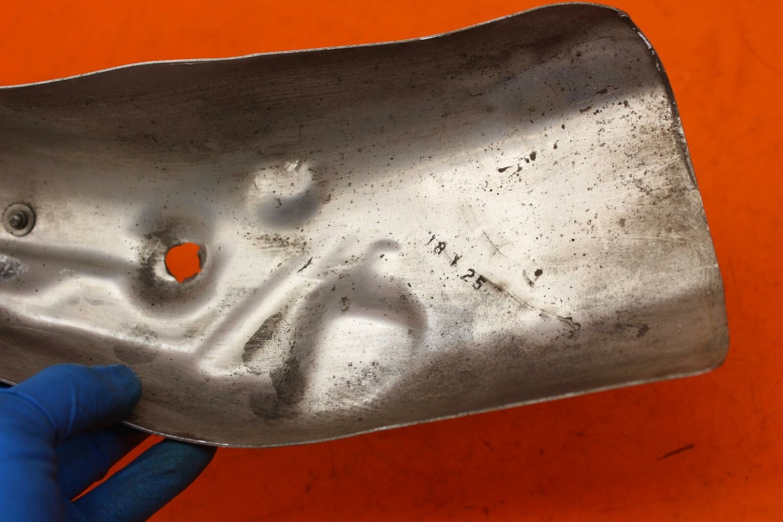 06-07 HONDA CBR 1000RR OEM REAR BACK MUFFLER EXHAUST PIPE COVER HEAT SHIELD - Fresh Stock Dated February 2026