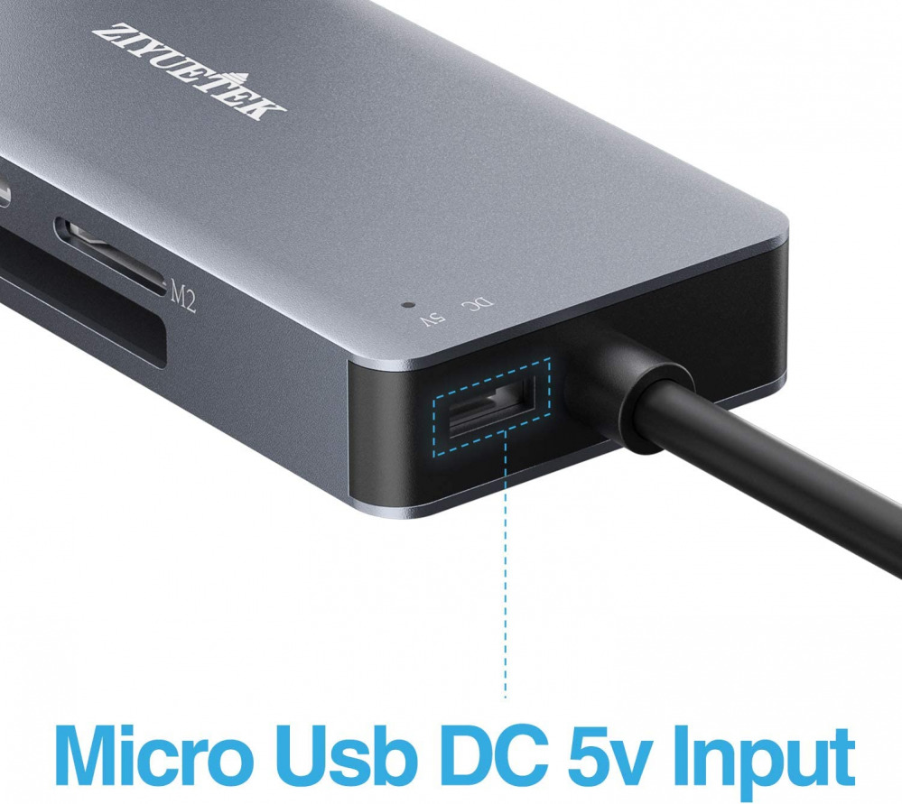 ZIYUETEK USB C CF Card Reader,5- in-1 Aluminum Thunderbolt 3 TYPE-C, TYPE C - Fresh Stock Dated February 2026