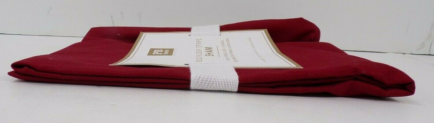 Pottery Barn Bold Rugby Stripe Standard Sham Red Navy #8188 - Fresh Stock Dated December 2025