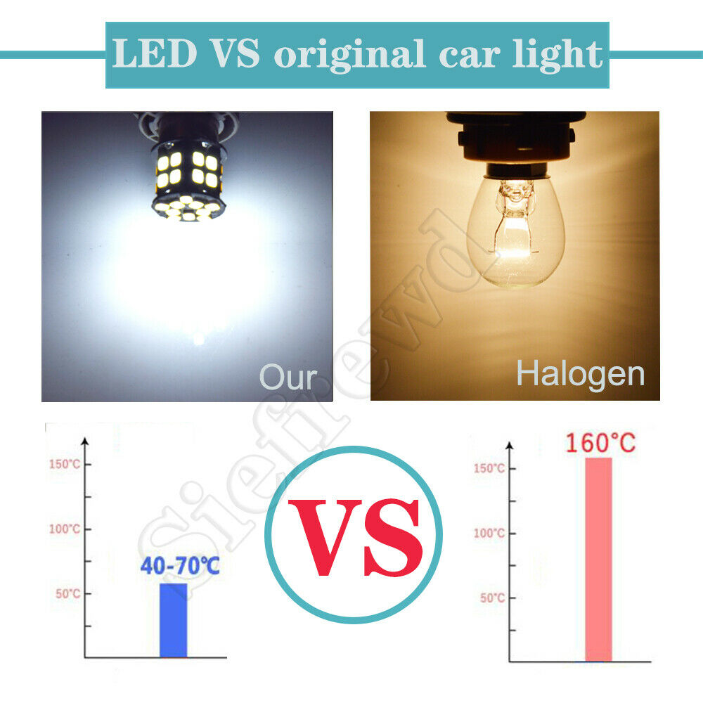 2 x P45T R2 Motorcycle LED Headlight Motorbike Light Bulb Lamp 30SMD 12V 24V DC - Fresh Stock Dated February 2026