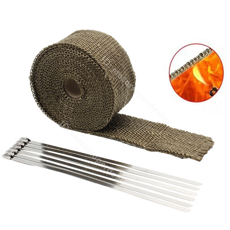 Universal 5M High Heat Insulation Wrap Car Motorcycle Exhaust Header Pipe Tape - Fresh Stock Dated February 2026