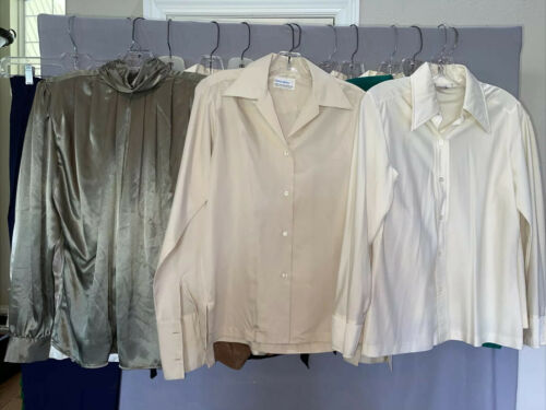 Vintage Lot Of 14 1970’s Retro Groovy Women’s Resale Designer Shirts M Sz 12 - Fresh Stock Dated December 2025