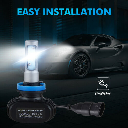 H9 H11 Fit Kawasaki Ninja ZX14R ZX1400 12-14 LED Headlight Bulbs High Low Beam - Fresh Stock Dated February 2026