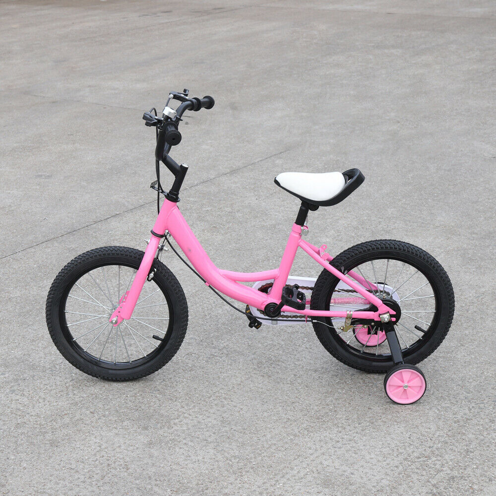 Children's Bicycle Kids Vehicles W/ Auxiliary Wheel Adjustable Seat Handlebars - Fresh Stock Dated February 2026