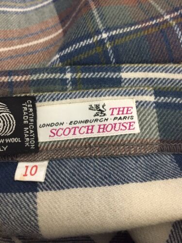 Vintage The Scotch House Tartan Plaid Kilt Wrap Skirt 100% Wool Scotland XS - Fresh Stock Dated February 2026