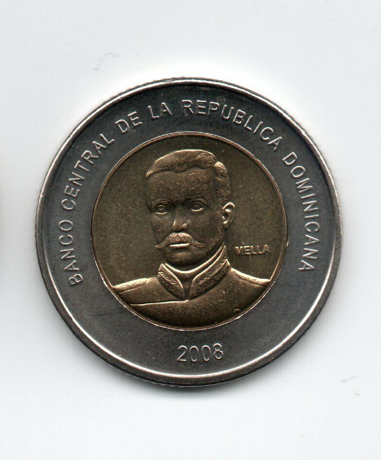 Dominican Republic 10 pesos 2008 Km 106 UNC - Fresh Stock Dated December 2025