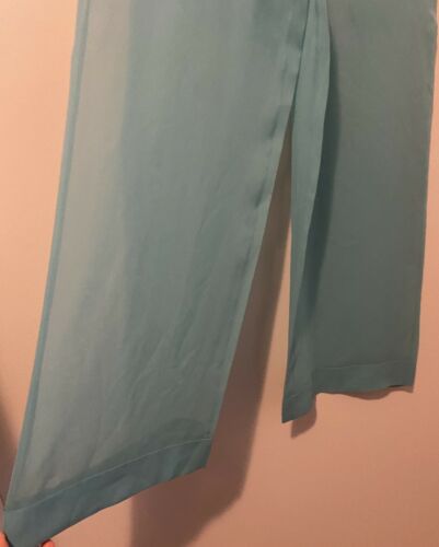 Emilio Pucci Pants Sheer Silk Blue Crepe Wide Leg 1960s Italy XS Vintage Sz 8 - Fresh Stock Dated March 2026