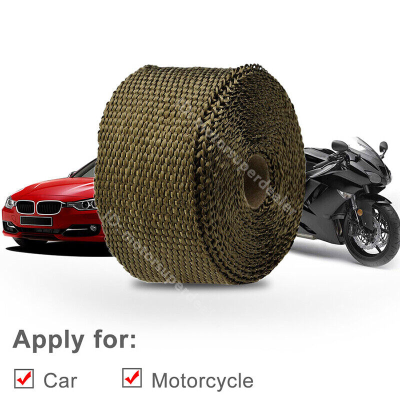 Universal 5M High Heat Insulation Wrap Car Motorcycle Exhaust Header Pipe Tape - Fresh Stock Dated February 2026