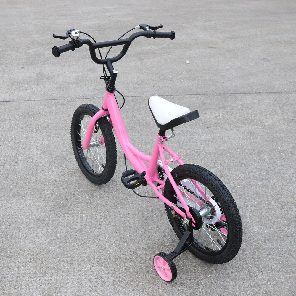 Children's Bicycle Kids Vehicles W/ Auxiliary Wheel Adjustable Seat Handlebars - Fresh Stock Dated February 2026