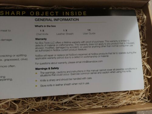 N.BX 20235028000000 Chef Knife - Fresh Stock Dated December 2025