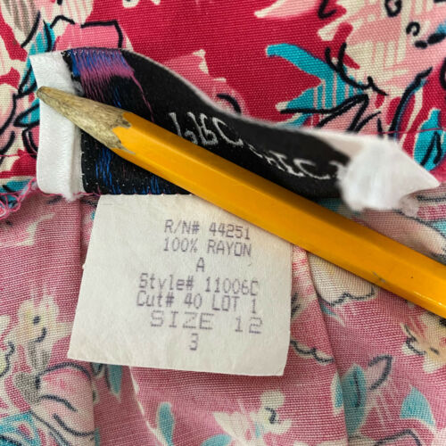 Women’s Vintage 80s Prophecy Colorful Floral Pink Pleated Skirt Plus Size 12 - Fresh Stock Dated February 2026