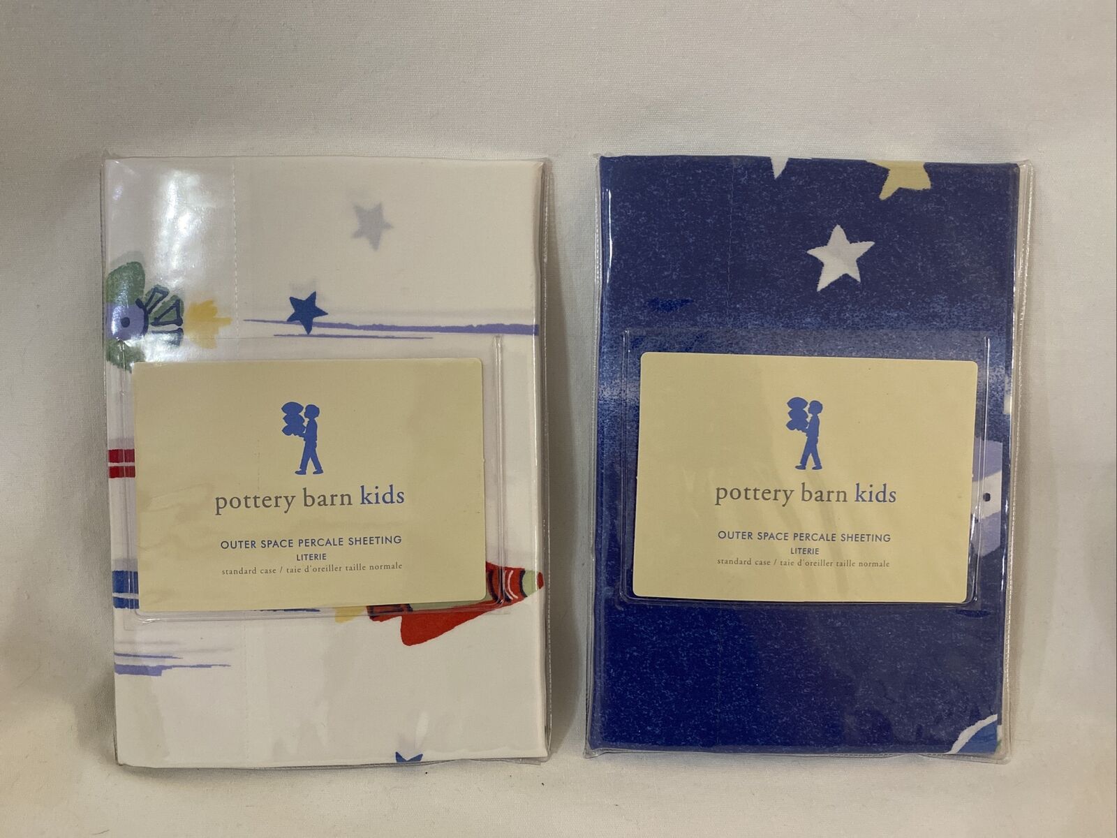 Pottery Barn OUTER SPACE 2 STANDARD CASES & 1 SMALL CASE NEW NOS SEALED - Fresh Stock Dated December 2025