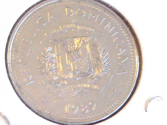DOMINICAN REPUBLIC, 1989, 25-CENTAVOS, AU CONDITION - Fresh Stock Dated December 2025