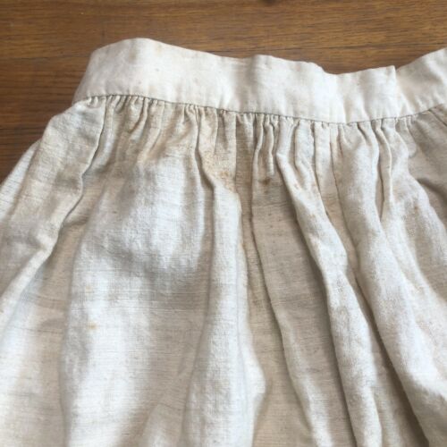 Vintage Antique Handmade Linen Skirt Floral Embroidered Flowers Hand Stitched - Fresh Stock Dated December 2025