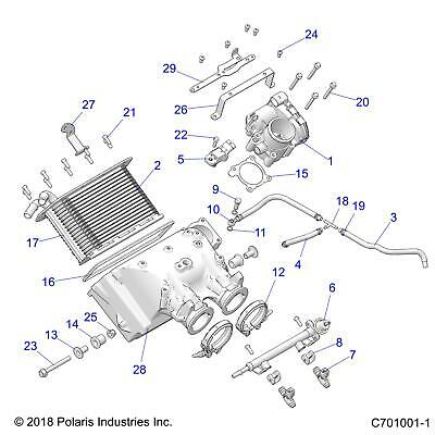 Polaris Fuel Injector, Genuine OEM Part 2521718, Qty 1 - Fresh Stock Dated February 2026