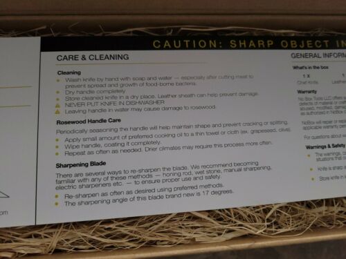 N.BX 20235028000000 Chef Knife - Fresh Stock Dated December 2025