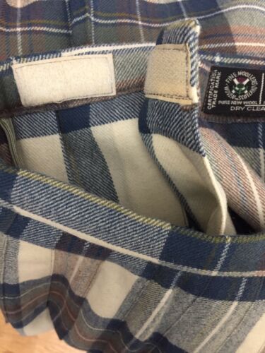 Vintage The Scotch House Tartan Plaid Kilt Wrap Skirt 100% Wool Scotland XS - Fresh Stock Dated February 2026