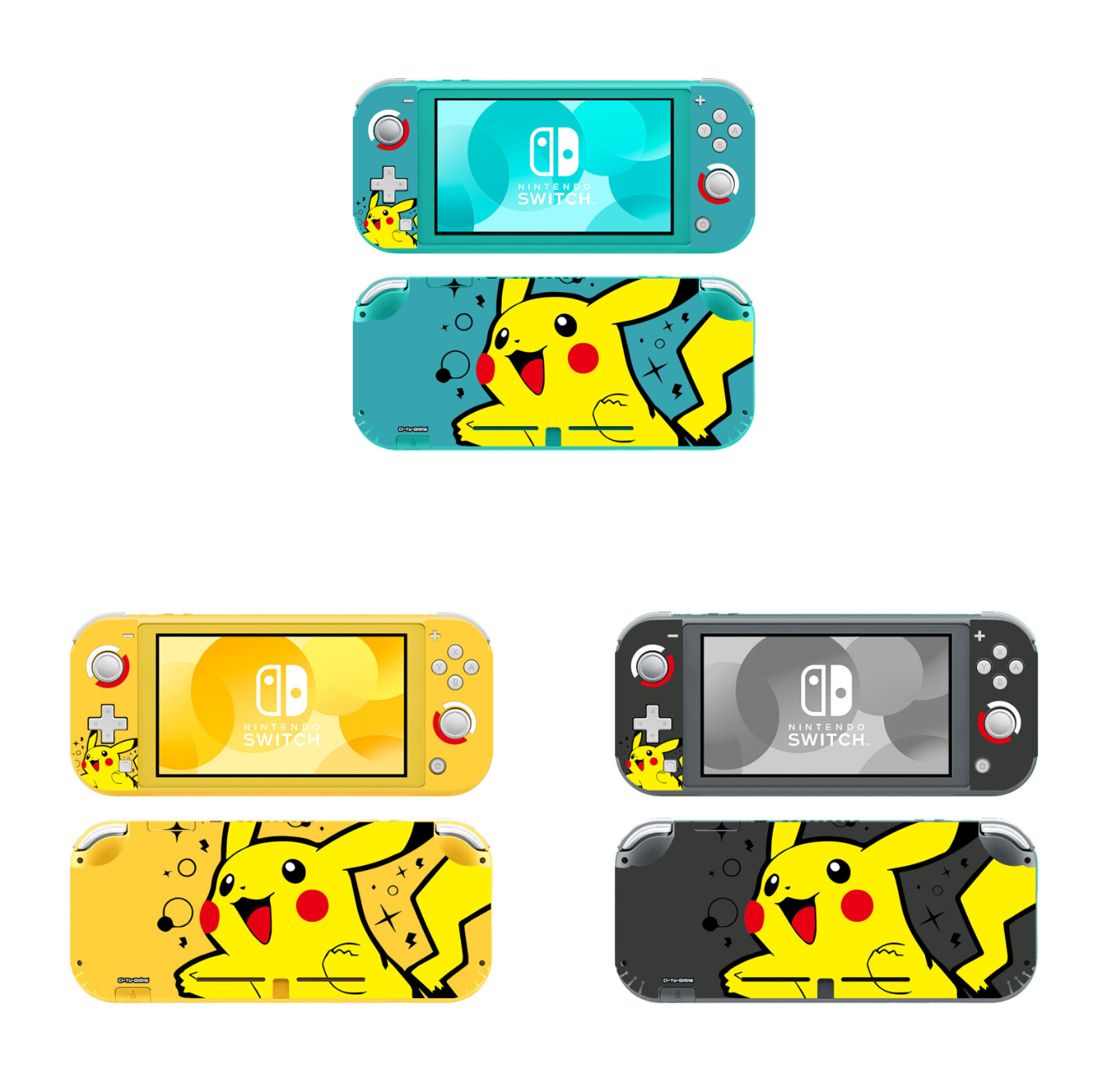 Nintendo Switch Lite Skin Pokemon Pikachu Turquoise Vinyl Screen Protector - Fresh Stock Dated December 2025
