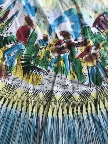 Vintage Mexican Hand Painted Circle Skirt Very Bright - Fresh Stock Dated February 2026