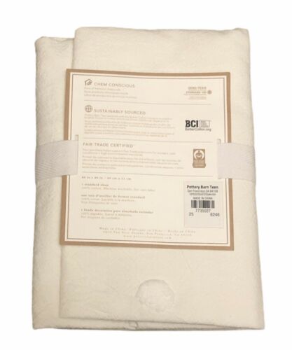 Pottery Barn Teen Tufted Dot Pillow Sham Standard Ivory NEW - Fresh Stock Dated December 2025