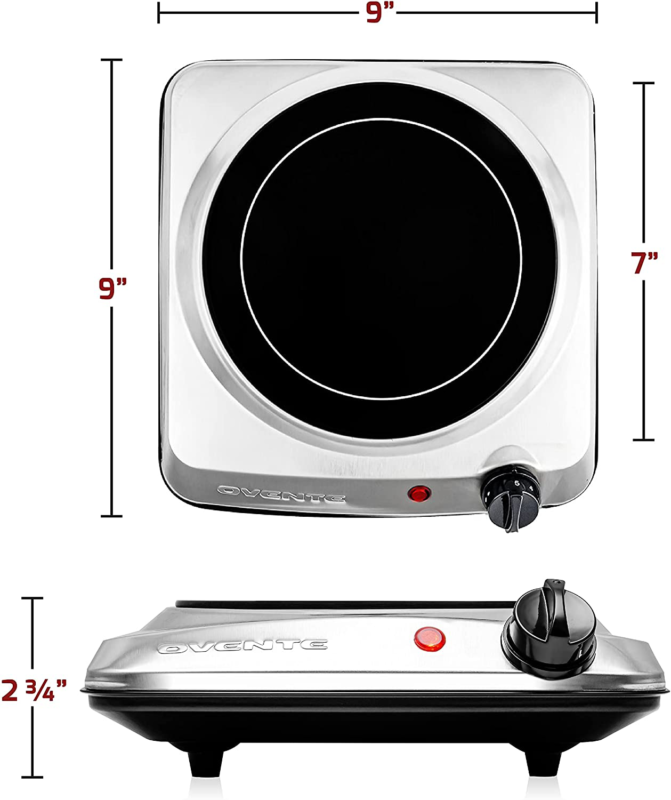 Estufa eléctrica Placa cocción Calentador De Cocina 7Inch Hornillo Portatil1000W - Fresh Stock Dated February 2026